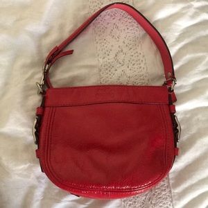 Authentic Coach Red Leather Handbag